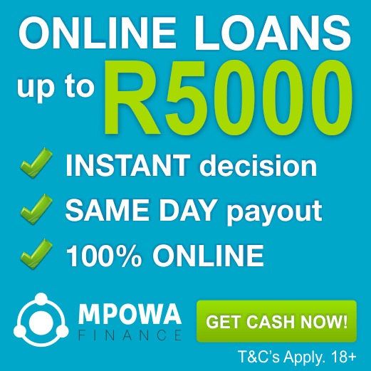 Visitors can click on this banner to apply for MPOWA loans and get same day cash